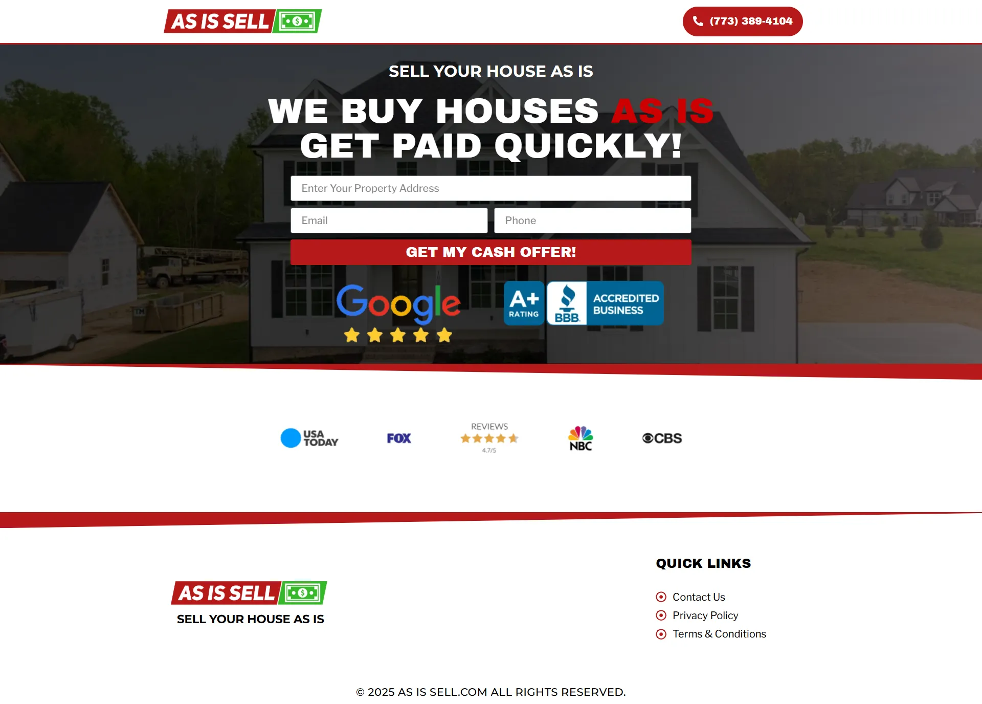 Sam Project_Landing page website_Real Estate_samwebsites.com